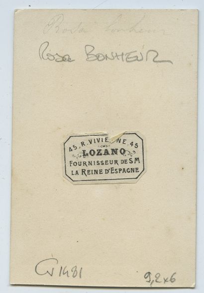 null Rosa BONHEUR (1822-1899), painter and sculptor. Vintage print on albumen paper,...