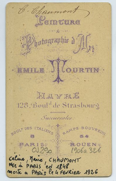 null Céline CHAUMONT (1848-1926), operetta singer. Vintage print on albumen paper,...