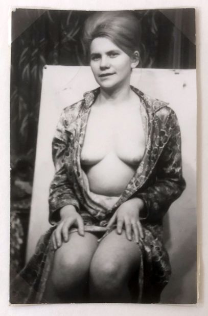null AMATEURS. Prostitutes or Libertines, circa 1950. 8 silver prints, 4 in 7 x 5...