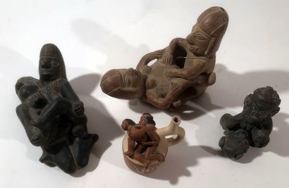null SOUTH AMERICA. 7 terracotta objects, various sizes.