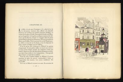 null [PROSTITUTION] Francis CARCO - Marcel VERTÈS. Rue Pigalle. Lithographs in color...