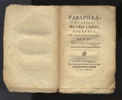 null [Charles BORDES]. Parapilla, and other free, gallant and philosophical works...