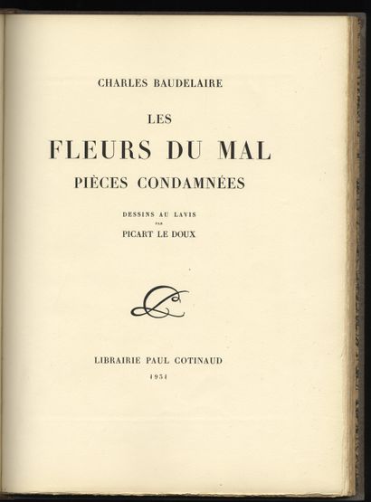 null Charles BAUDELAIRE - PICART LE DOUX. The Flowers of Evil. Condemned pieces....