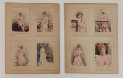 null THEATRES. Bianca Duhamel, Van Bosch, etc. 32 silver prints, cabinet card size,...