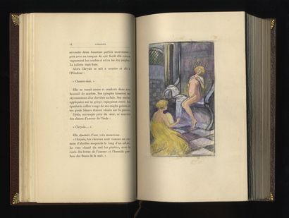 null [ENRICHED WITH 62 WATERCOLOR DRAWINGS]. Pierre LOUŸS. Aphrodite, ancient mores....