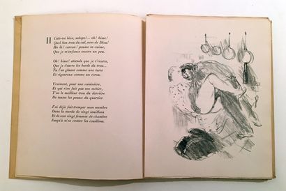 null [Pierre LOUŸS - Marcel VERTÈS]. Erotic poems by a famous author, illustrated...