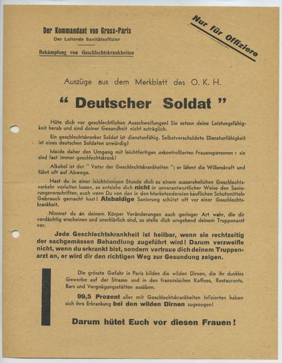 null [PROSTITUTION] Deutschen soldat 1940-1944. Recommendations for German soldi...