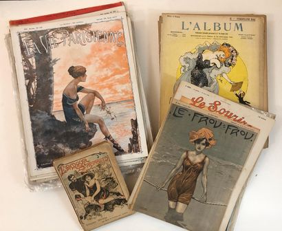 null 140 JOURNALS, early 20th century. Including 43 issues of La Vie Parisienne,...
