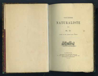 null ED [Edmond DUMOULIN]. Théâtre naturaliste. London, collection des érotiques...