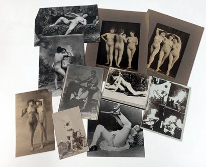 null [Unidentified photographers]. Pornographic scenes, circa 1930. Booklet of 8...