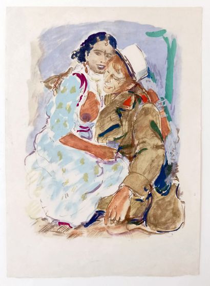 null [PROSTITUTION] Milivoj UZELAC (1897-1977). The Legionnaire and his Mousmaid,...