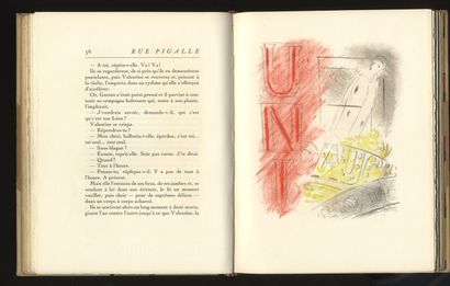 null [PROSTITUTION] Francis CARCO - Marcel VERTÈS. Rue Pigalle. Lithographs in color...