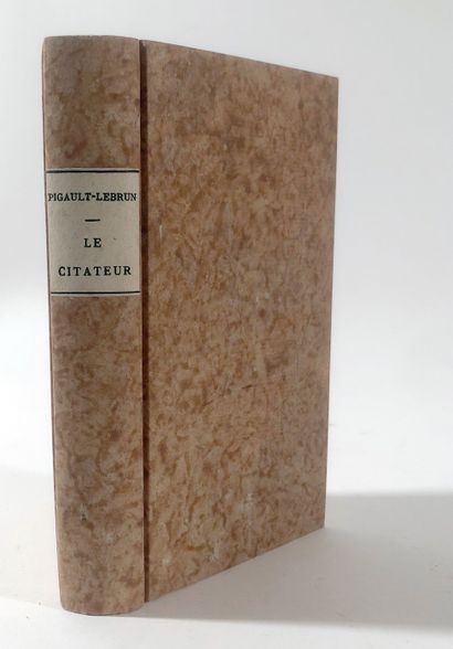 null Charles PIGAULT-LEBRUN Le Citateur. Barba, Paris, 1803. 2 parts in one volume...