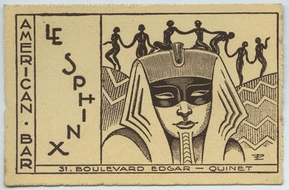 null [PROSTITUTION]. 6 business cards for brothels, including Le Sphinx; Louisette...
