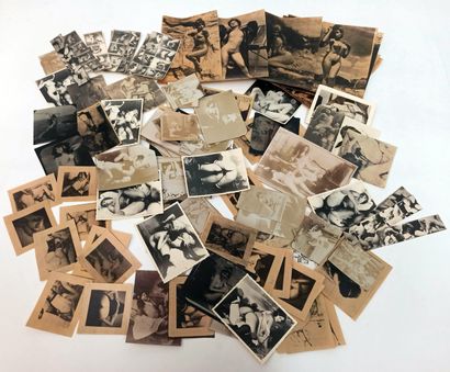 null PORNOGRAPHY. Genre scenes, circa 1920-1950. About a hundred silver prints and...
