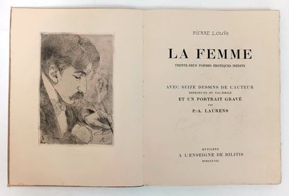 null Pierre LOUŸS. La Femme. Thirty-nine unpublished erotic poems, with sixteen drawings...