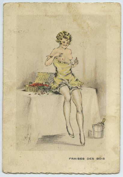 null [PROSTITUTION] The Sphinx, ca. 1935. A menu, folding leaflet, 16 x 22 cm. With...