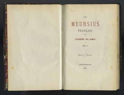 null [Nicolas CHORIER]. The French Meursius or the Ladies' Academy. Volume I [- II]....