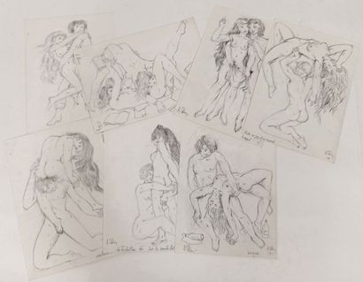 null Pierre-Adrien EKMAN (1904-1993). Innocence, circa 1960. 19 sheets, 29, 7 x 21...