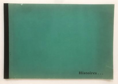 null Stories... [no place, no date, ca. 1960]. In-8 oblong of 50 pages, green paper...