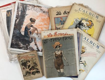 null 140 JOURNALS, early 20th century. Including 43 issues of La Vie Parisienne,...