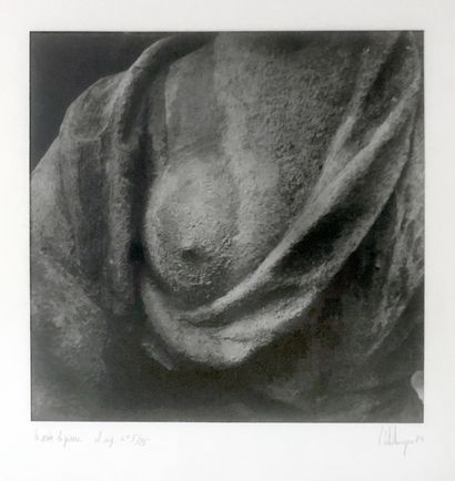 null François DELEBECQUE (born in 1955). Le Sein de Pierre, 1984. Silver print from...