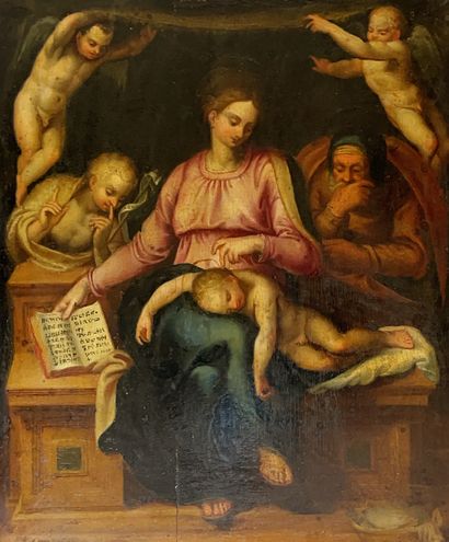 null École FLAMANDE vers 1600,
suiveur de Marcello Venusti, d’après
MICHELANGELO
Sainte...