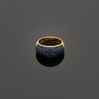 Ring Boule in yellow gold, 750 MM, covered...