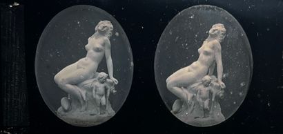 null Psyché et Cupidon
Par le sculpteur James Pradier, c. 1855
Daguerréotype stéréoscopique,...