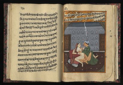 null INDE. Turpitudes indiennes, xxe siècle. Manuscrit in-4 de 46 feuillets, cartonnage...