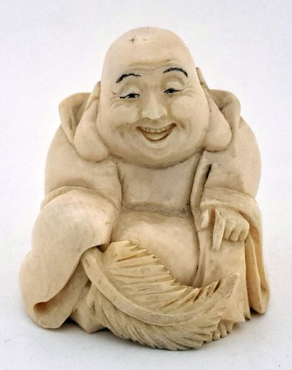 null JAPON. Bouddha à secret, xxe siècle. 6,5 x 5,5 x 6 cm. Sa plume est amovibl...