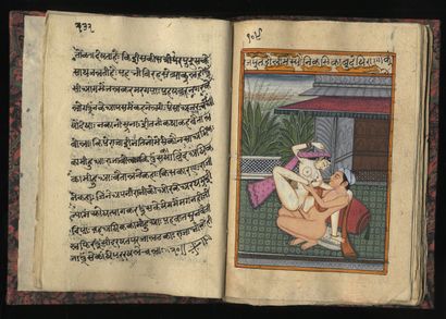 null INDE. Turpitudes indiennes, xxe siècle. Manuscrit in-4 de 46 feuillets, cartonnage...