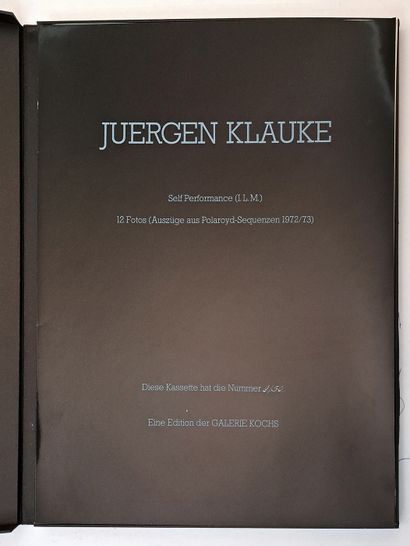 null Jürgen KLAUKE (né en 1943). Self-Performance, 1973. Edition M. Kochs, Cologne,...