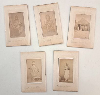 null SENEGAL. Slavery, circa 1860. 11 albumen prints, carte-de-visite format, 10.6...