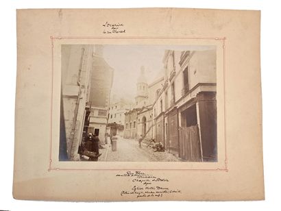 null MAINE & LOIRE. Angers, circa 1900. 5 silver prints, 16.5 x 22 cm. Mounted on...