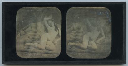 null STEREOSCOPIC DAGUERREOTYPE. Félix-Jacques MOULIN (1802-1879), attributed to....