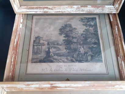 null A small lot of engravings including two engravings from the "le bon genre" series,...