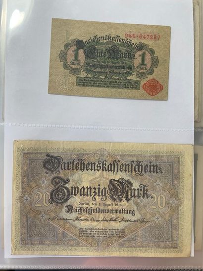 null Set of German government banknotes from the first half of the 20th century.
-...