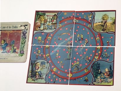 null BOARD GAME. The sun, the moon and the stars. Board game in 5 sheets 30 x 42...