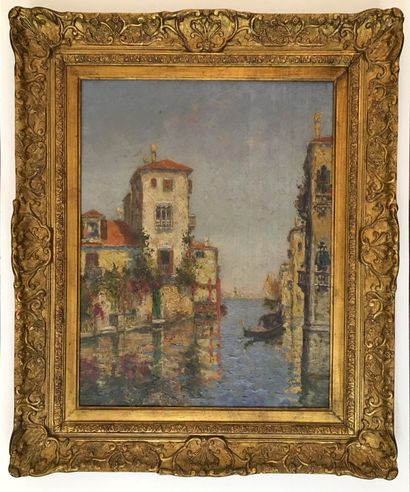 null Charles COUSIN (1904-1972). View of Venice. Oil on canvas, 65 x 50 cm. Signed...