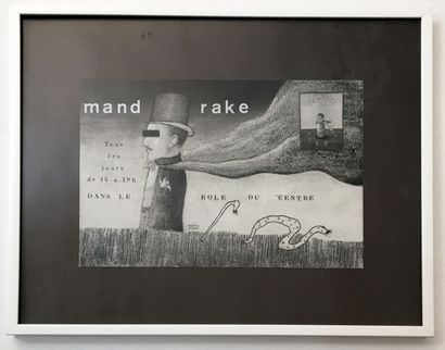 null Haïm KERN (born 1930). Mandrake, circa 1990. Exhibition board, mixed media (collage,...