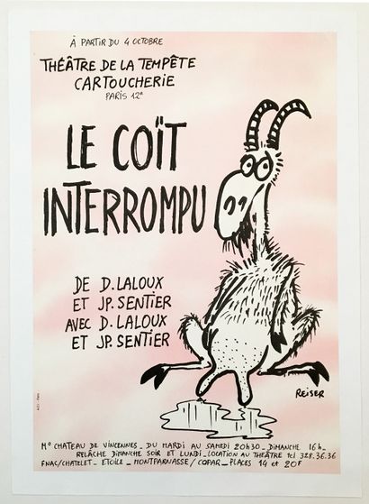 null REISER (1941-1983). Le Coït interrompu, 1974. Théâtre de la Cartoucherie Paris....