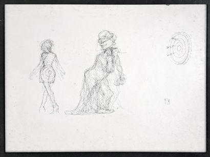 null Louis MITELBERG, known as TIM (1919-2002). 2 inks on paper, 43.5 x 55 cm. Game...