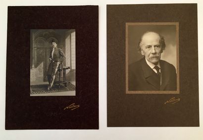  NADAR. 2 portraits d'hommes, vers 1900. Épreuves argentiques d'époque 14,5 x 10,5... Gazette Drouot