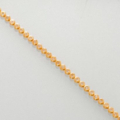 Bracelet ligne souple en or jaune, 750 MM,...