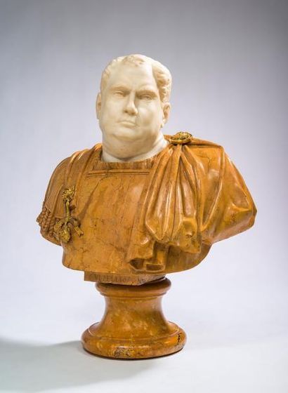 null Buste d’Empereur romain
la tête en marbre blanc représentant Vittelius, le buste...