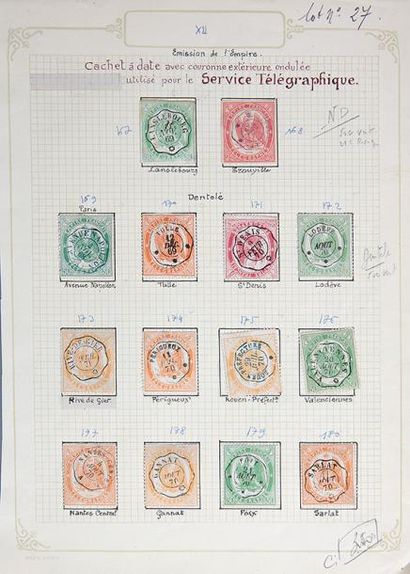 null 
TOUS PAYS : Emissions 1849/1950 Ensemble de timbres neufs et oblitérés, contenus...