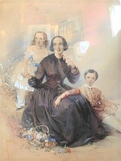 null Entourage de Franz Xaver Winterwalter (1805-1873)
Portrait d'une jeune mère...