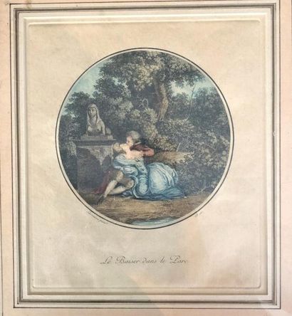 null D'après Lavreince (1737-1807)
Le tendre entretien et le baiser dans le parc
eau...