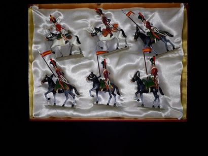 null EMPIRE. Espagne. Cavalerie Lucotte. 6 figurines Lanciers espagnols (dont un...